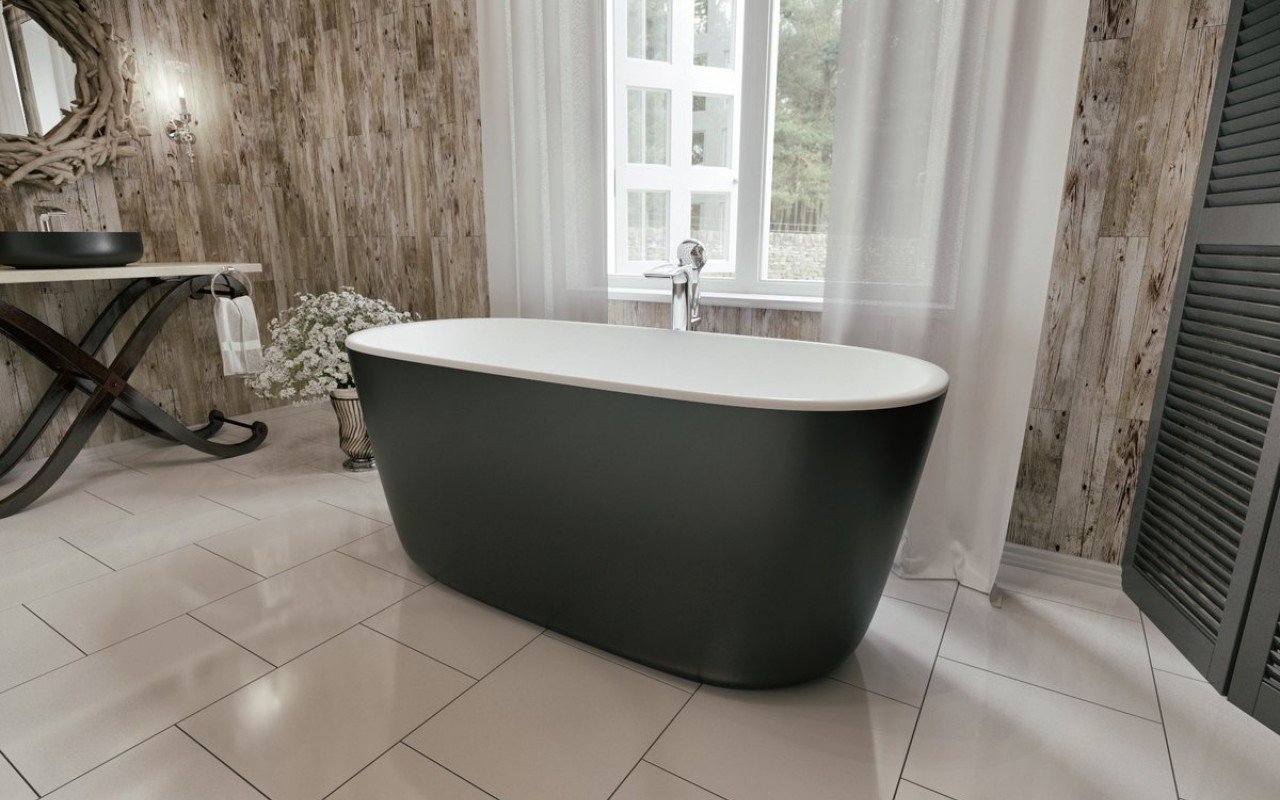 Lullaby-Mini-Blck, la piccola vasca da bagno freestanding di Aquatica in pietra AquateX™ picture № 0
